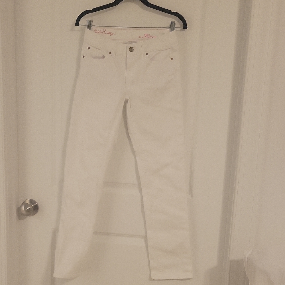 Lilly Pulitzer White Straight Leg Jeans